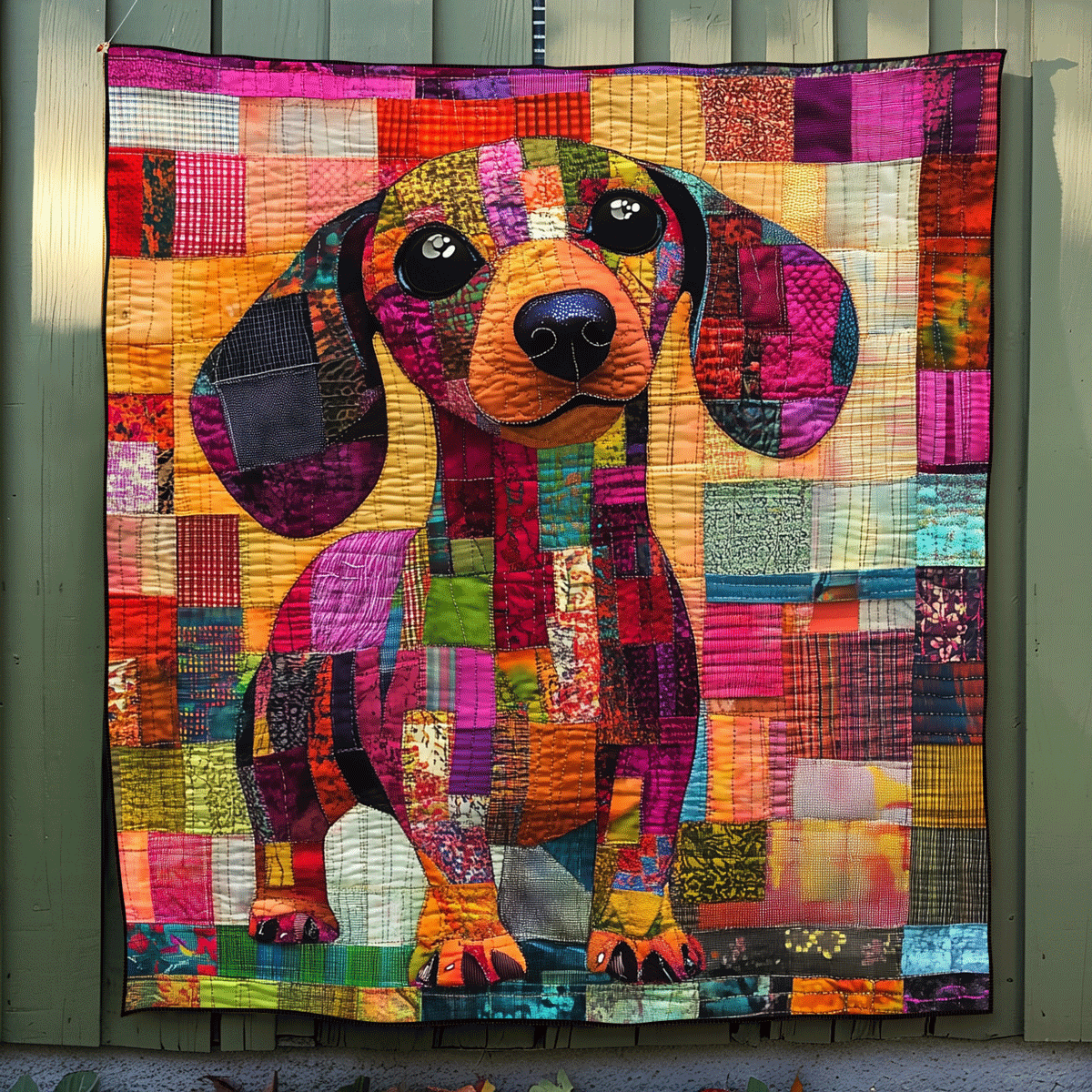 Dachshund Daydream Quilted Blanket - Throw (55" x 60")