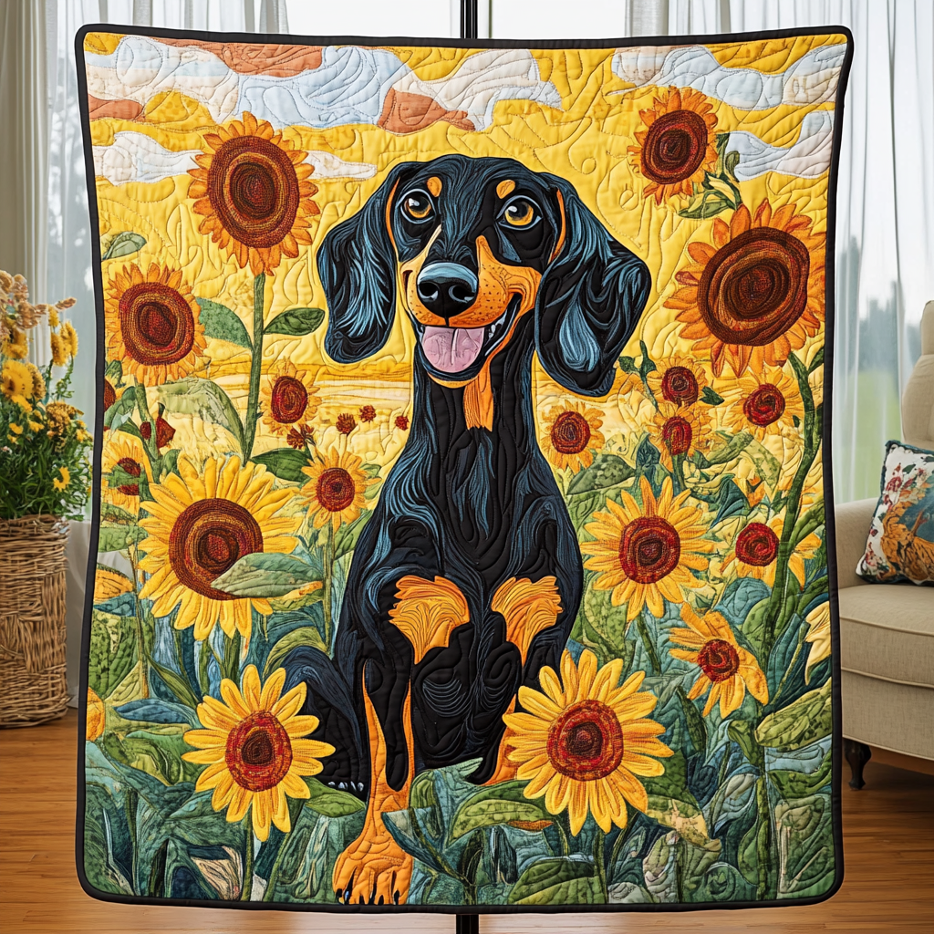 Dachshund Dreams Quilted Blanket - Baby (30" x 40")
