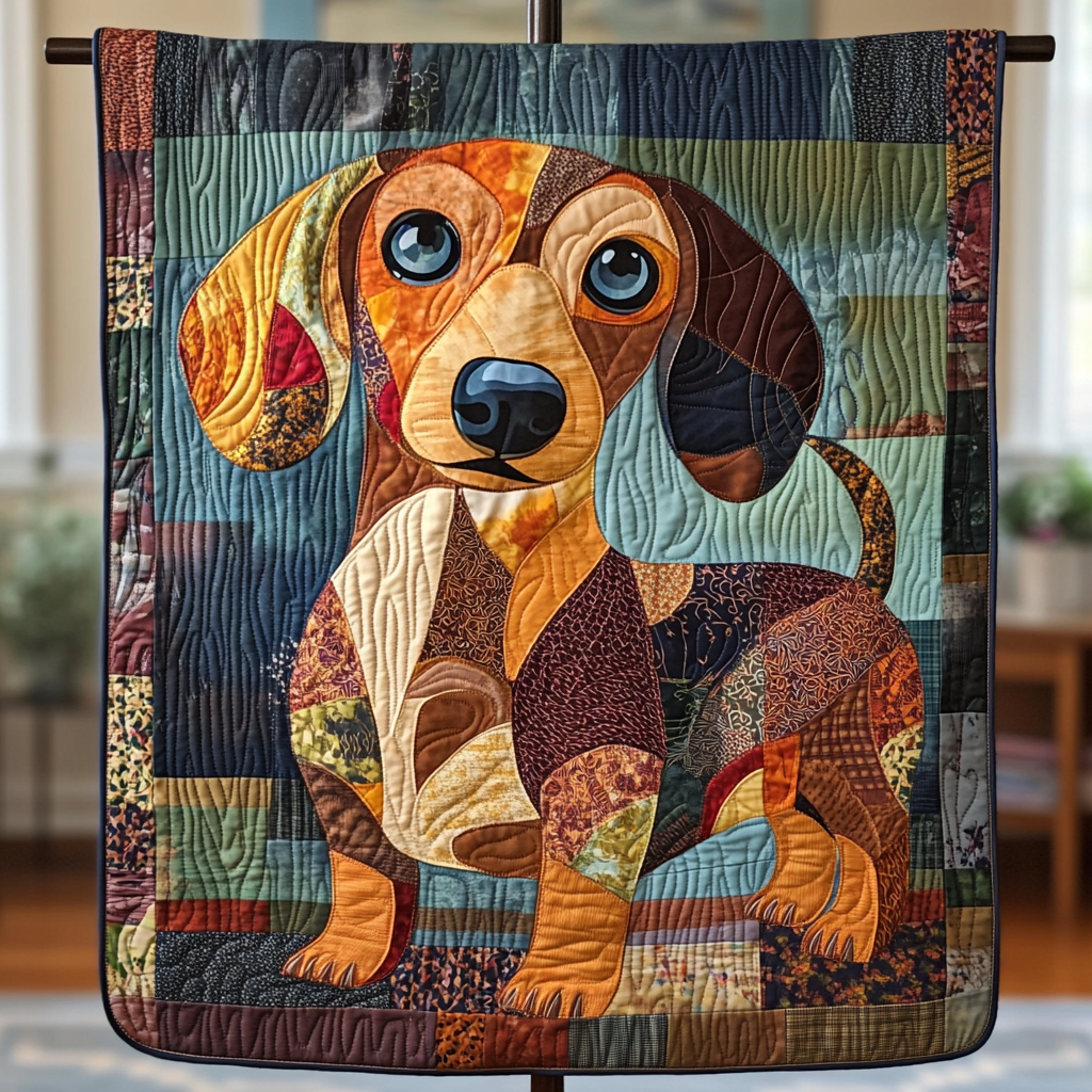 Dachshund Paws Quilted Blanket - Baby (30" x 40")