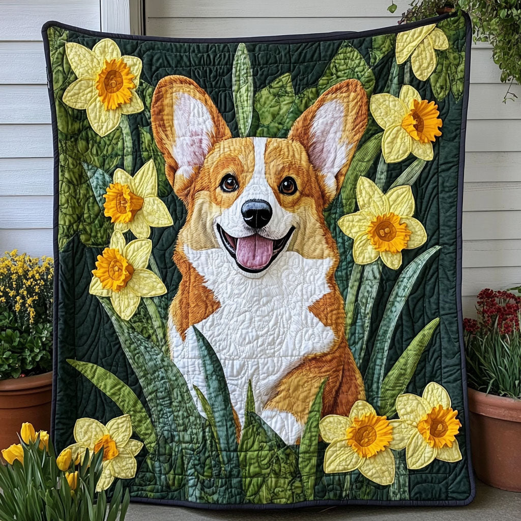 Daffodil Smile Quilted Blanket - Baby (30" x 40")