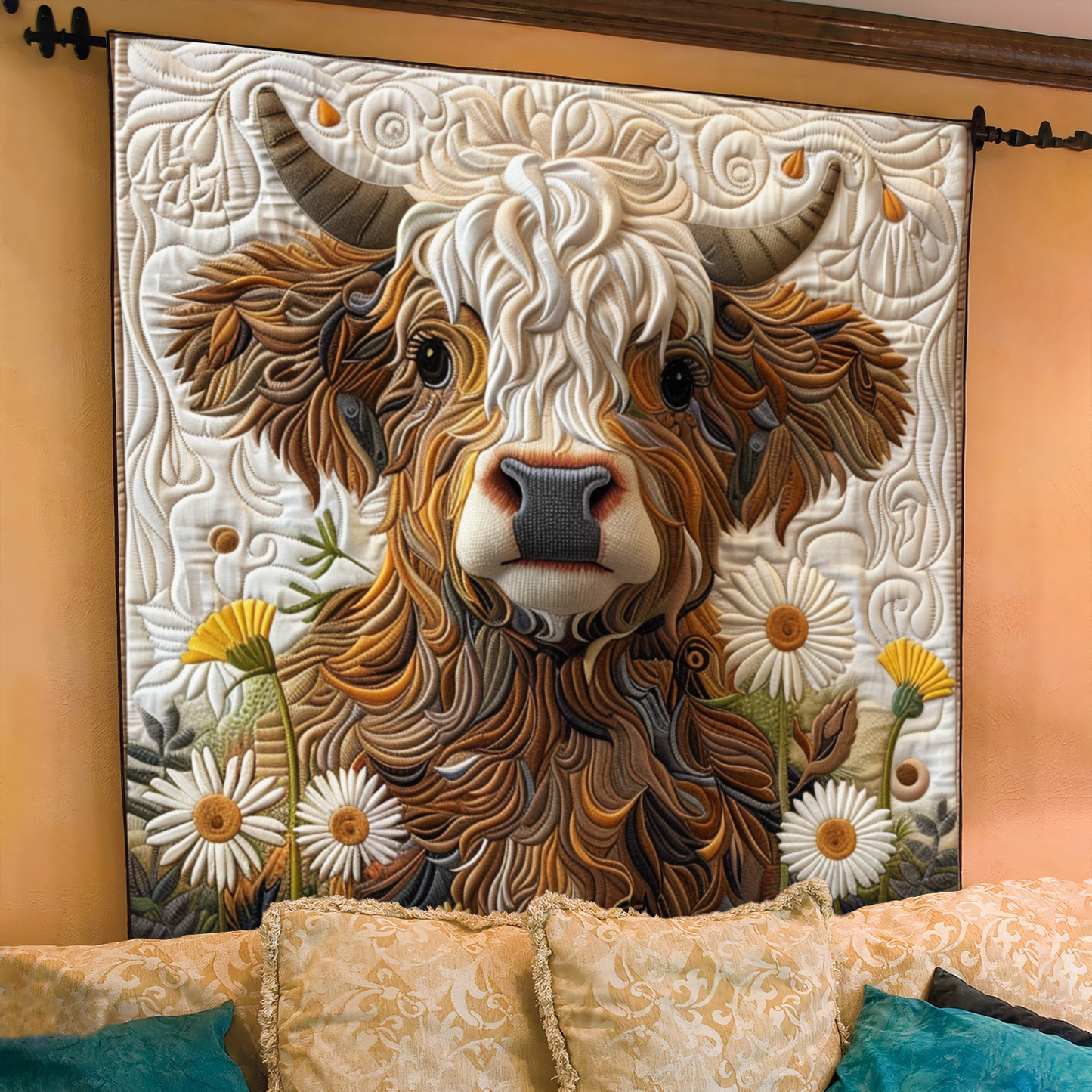 Daisy Delight Quilted Blanket - Throw (55" x 60")