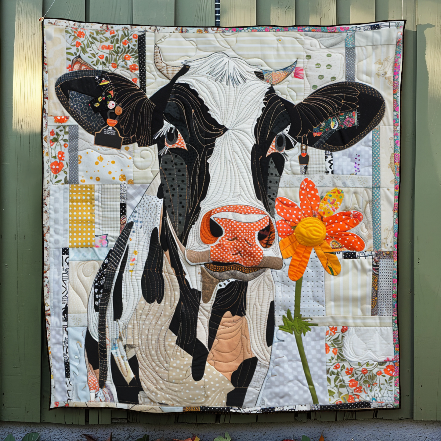 Daisy Dairy Dream Quilted Blanket - Throw (55" x 60")