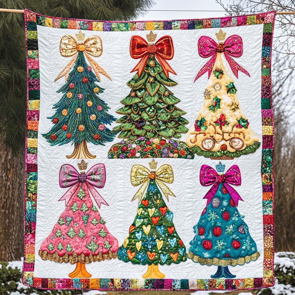 Dancing Pines Quilted Blanket - Throw (55" x 60")