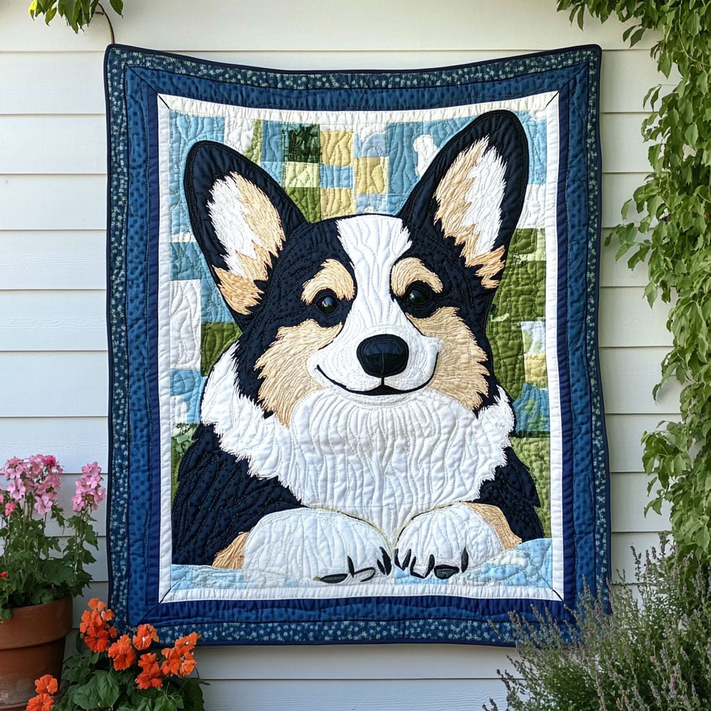 Dapper Pup Quilted Blanket - Baby (30" x 40")