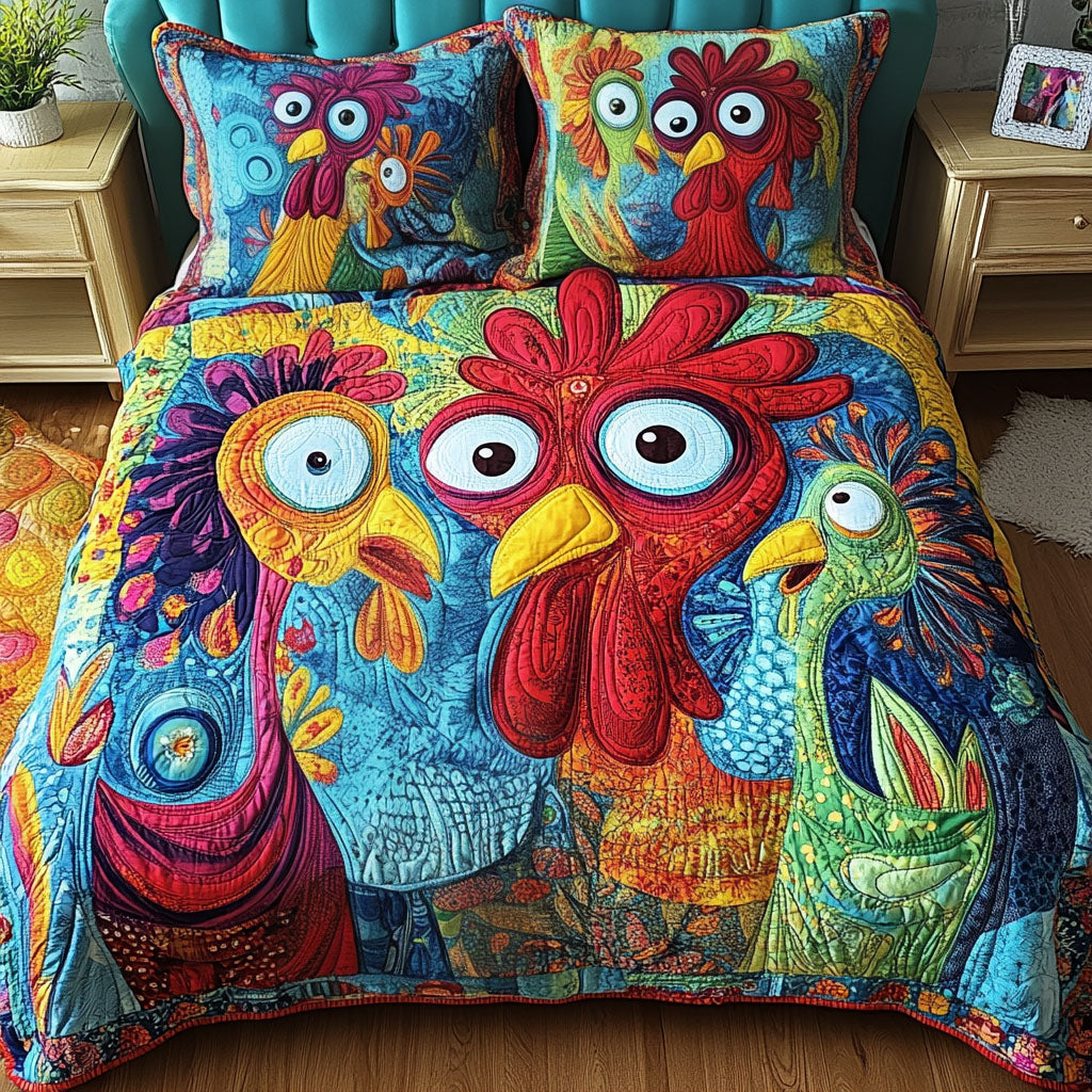 Dawns Herald 3-Piece Quilted Bedding Set - Single (59" x 70")