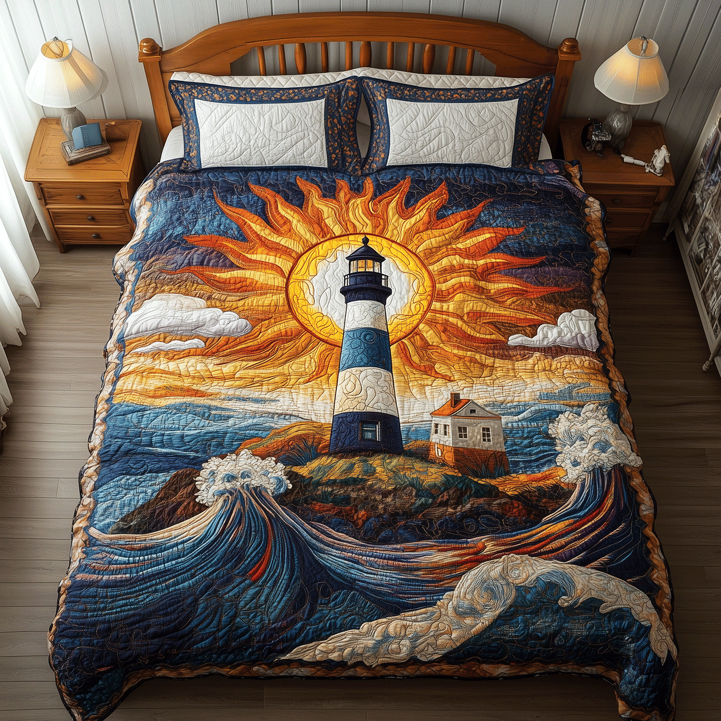 Daylight Watchtower 3-Piece Quilted Bedding Set - Single (59" x 70")