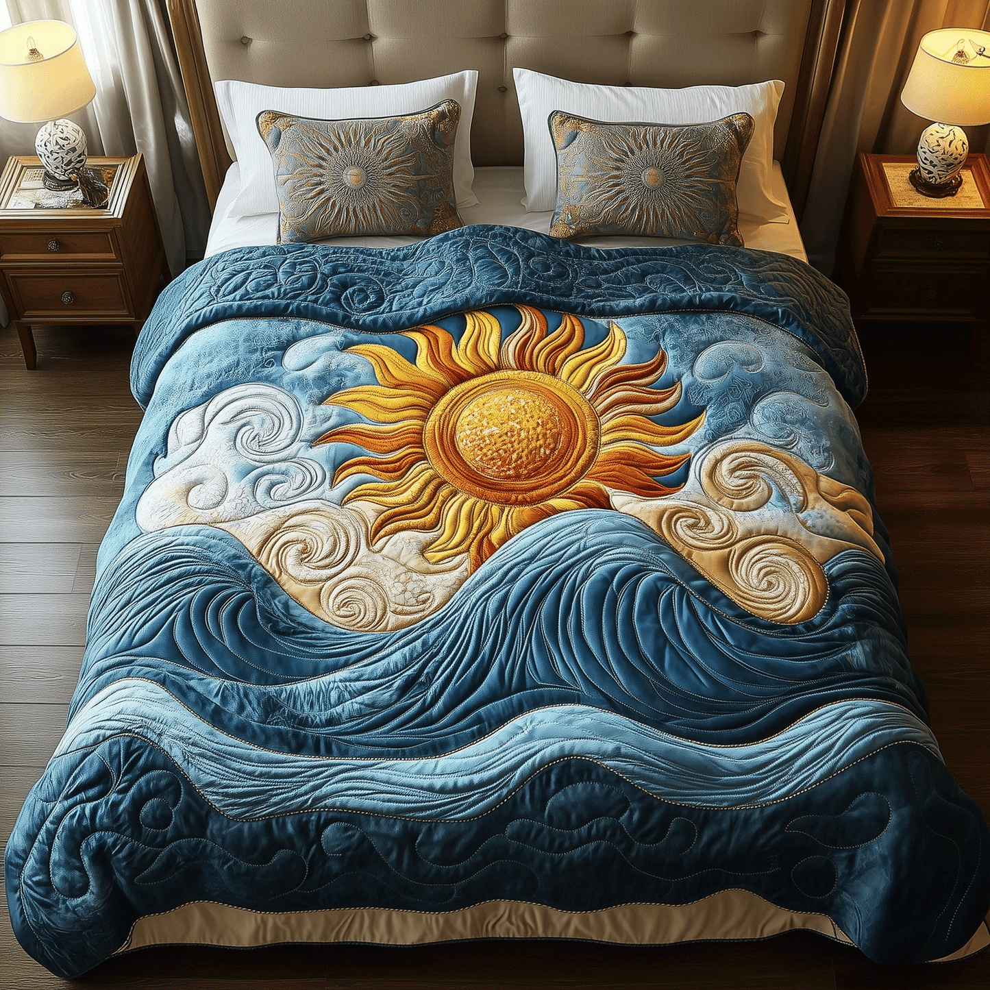 Dazzling Rays 3-Piece Quilted Bedding Set - Single (59" x 70")