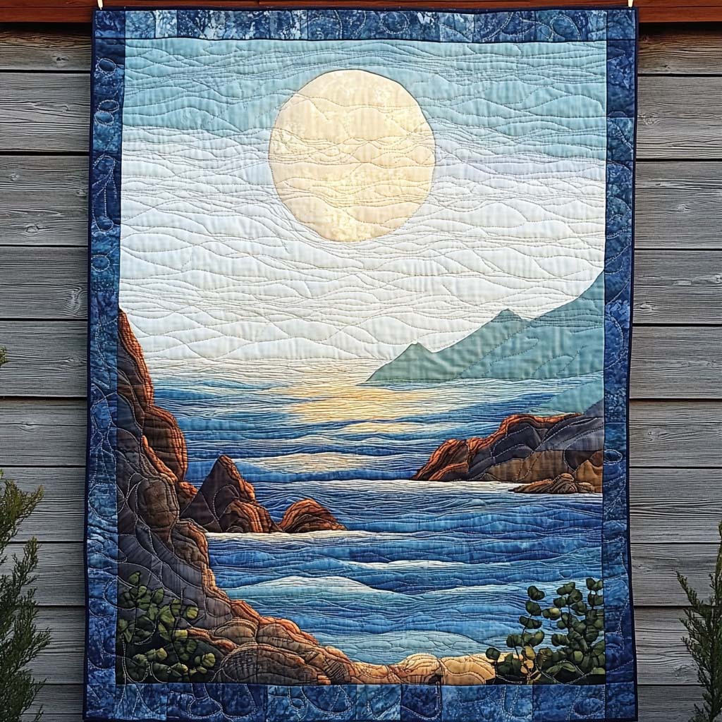 Deep Blue Wonder Quilted Blanket - Throw (55" x 60")