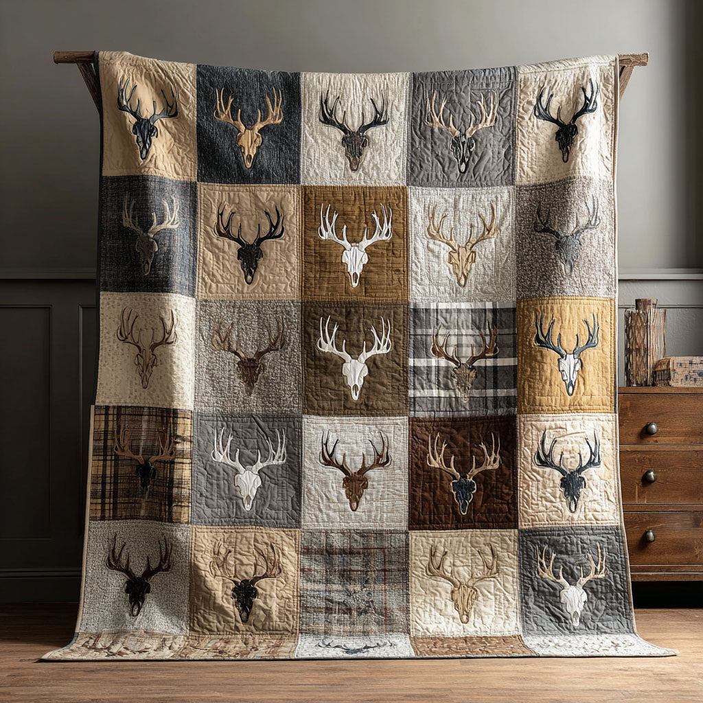 Deer Harmony Quilted Blanket - Baby (30" x 40") - Pack 1