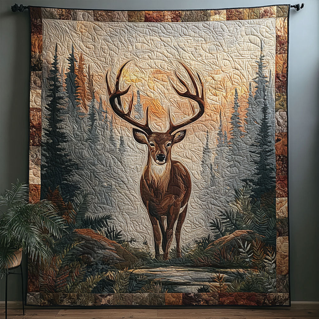 Deer Serenity Quilted Blanket - Baby (30" x 40") - Pack 1