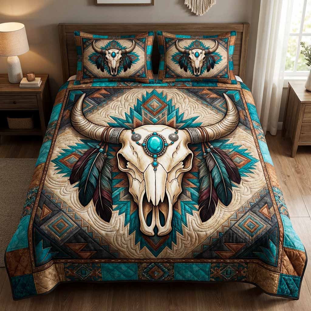 Desert Crown 3-Piece Quilted Bedding Set - Single (59" x 70")