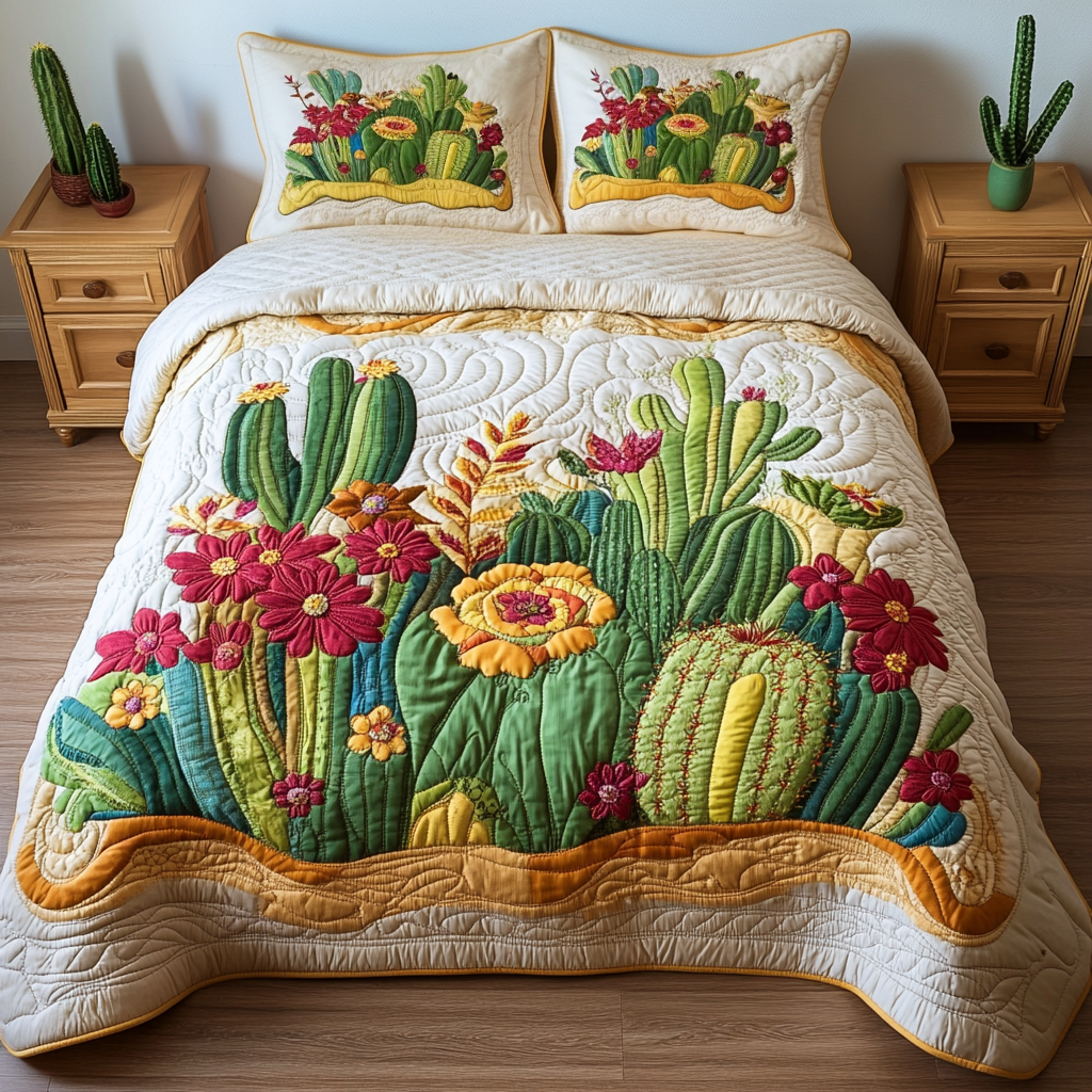 Desert Dream 3-Piece Quilted Bedding Set - Single (59" x 70")