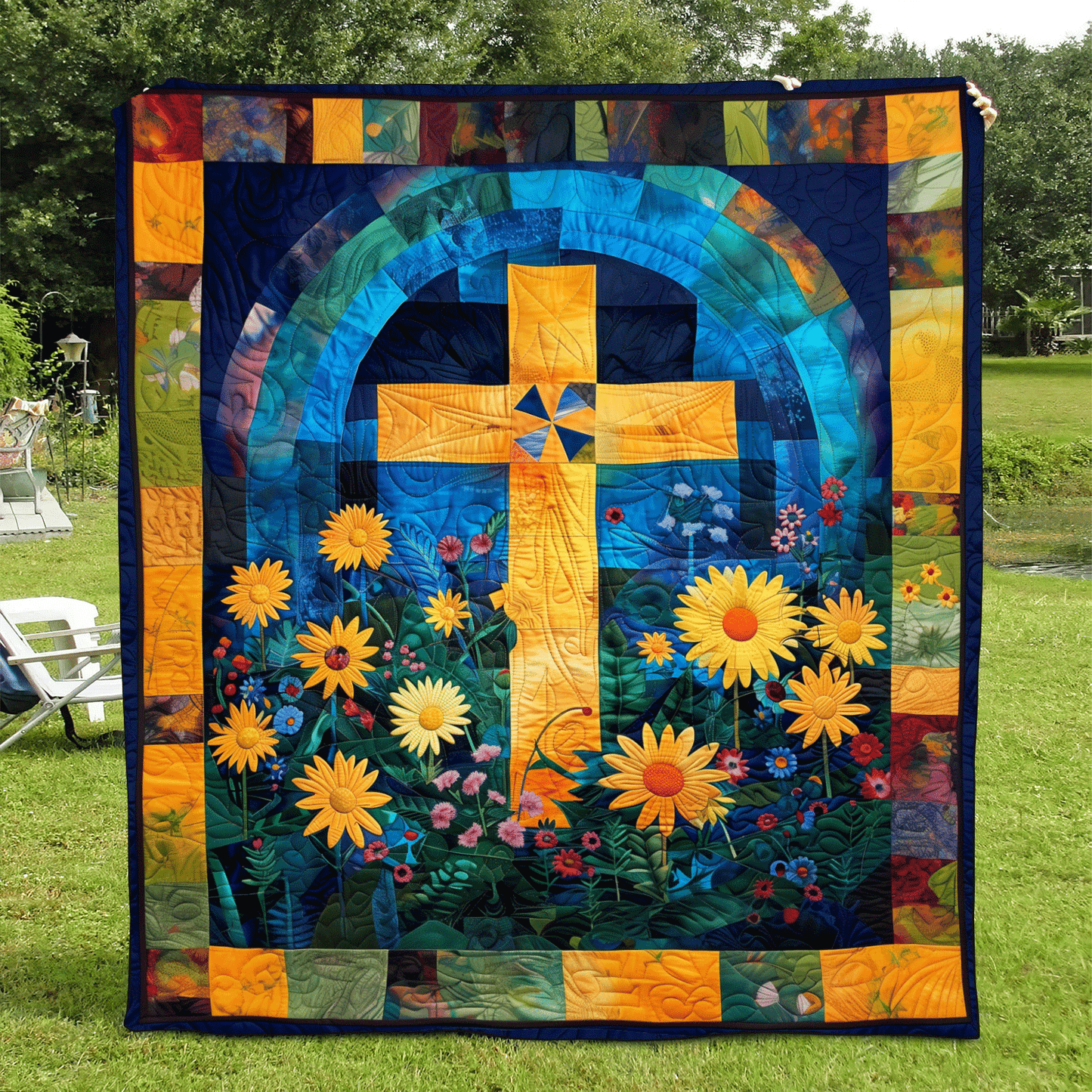Divine Floral Quilted Blanket - Throw (55" x 60")