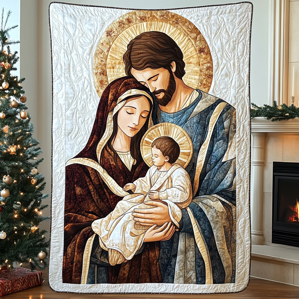 Divine Mercy Quilted Blanket - Throw (55" x 60")