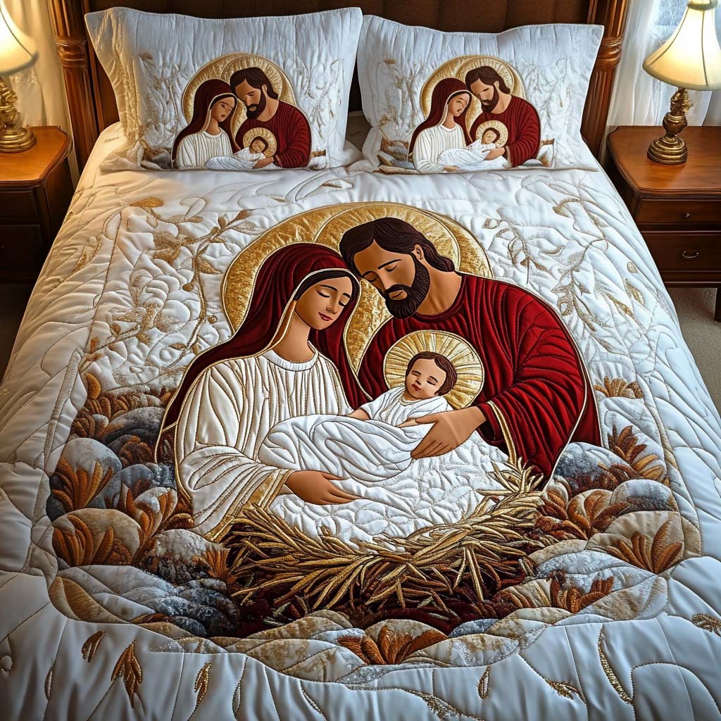 Divine Peace 3-Piece Quilted Bedding Set - Single (59" x 70")