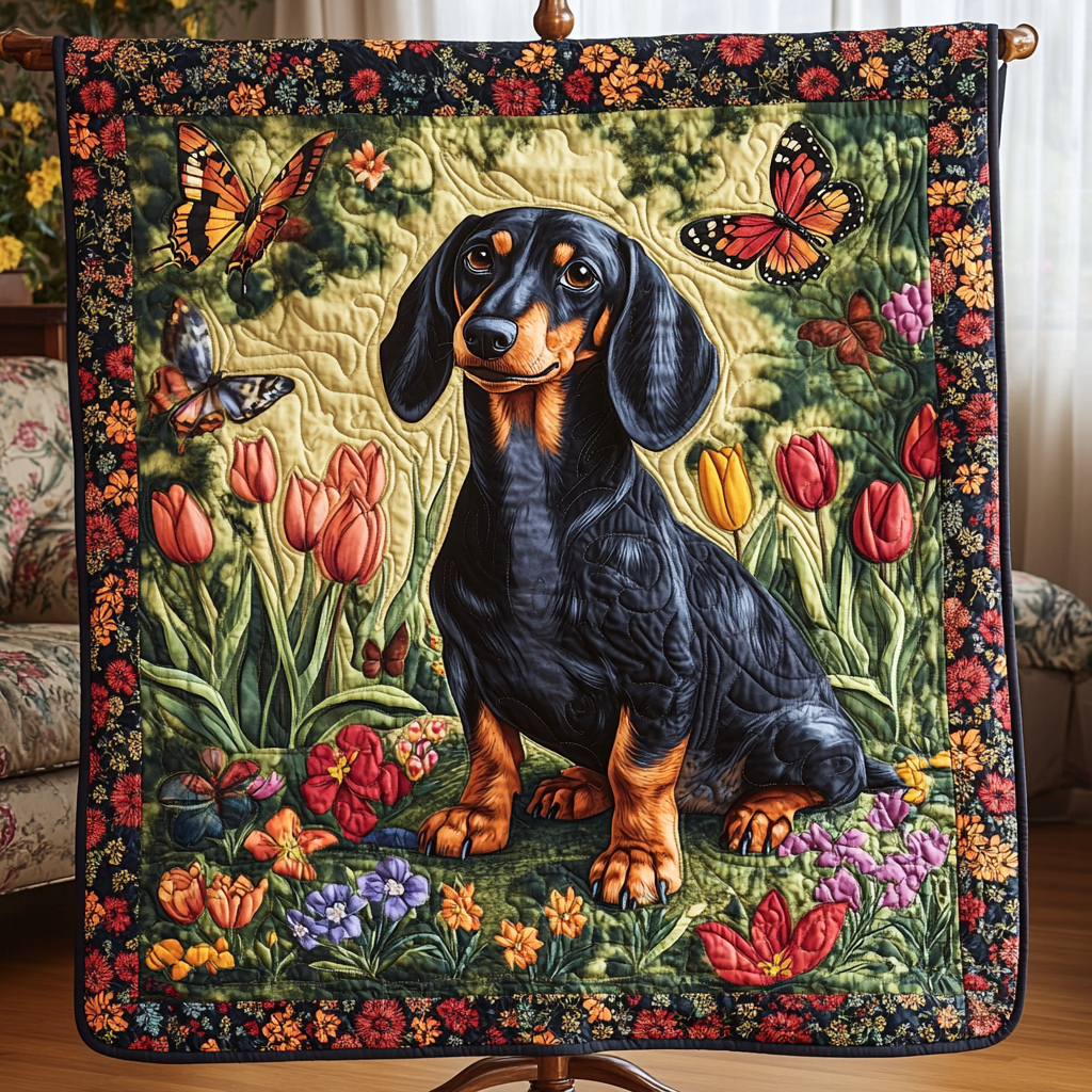 Doggo Bloom Quilted Blanket - Baby (30" x 40")