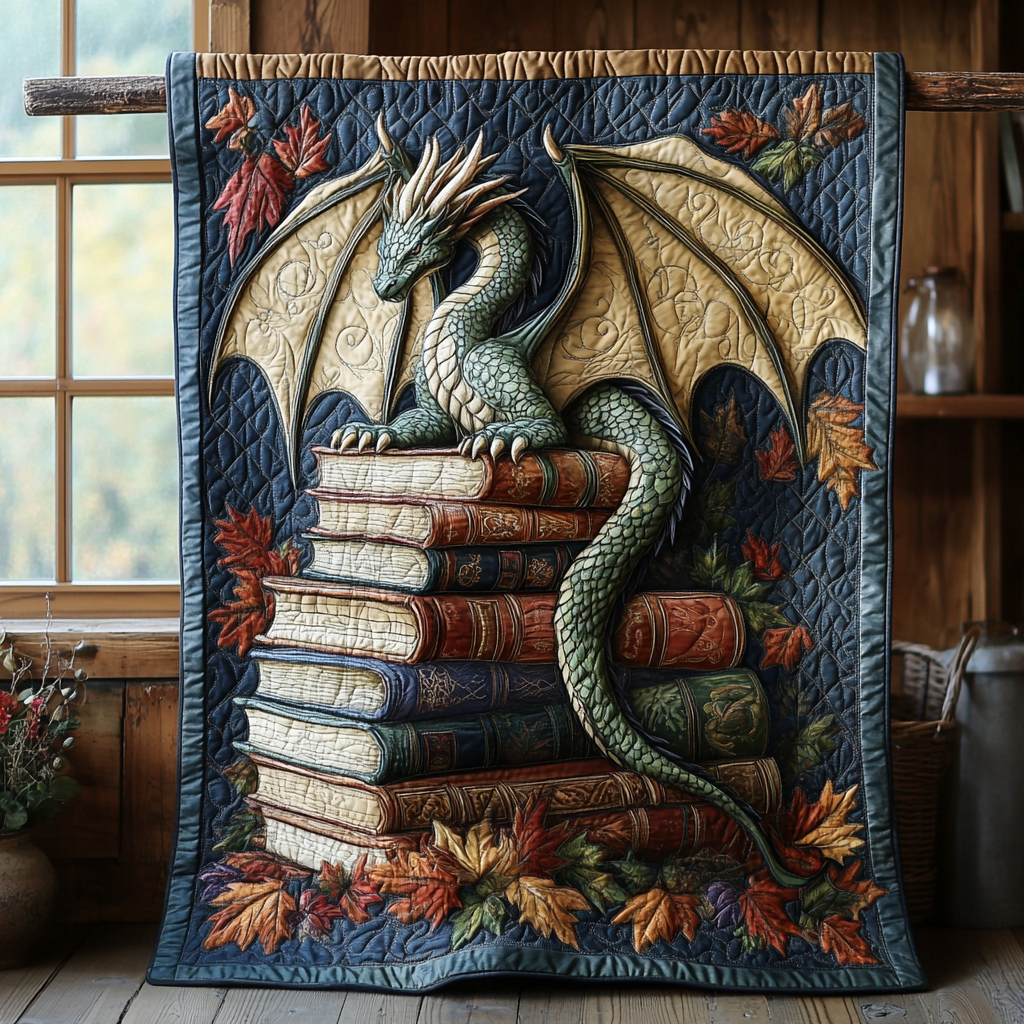 Dragon Tale Quilted Blanket - Throw (55" x 60")