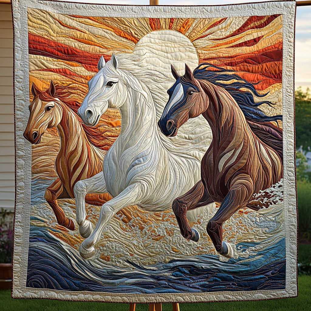 Dream Horse Quilted Blanket - Throw (55" x 60")