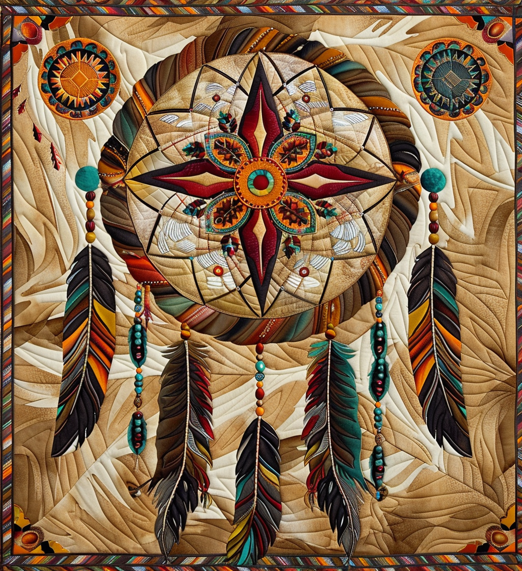 Dreamcatcher Quilted Blanket - Throw (55" x 60")