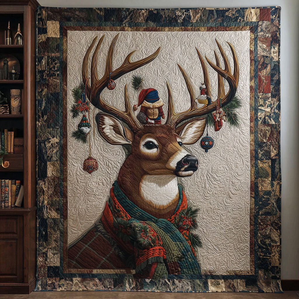 Dreaming Antlers Quilted Blanket - Baby (30" x 40") - Pack 1