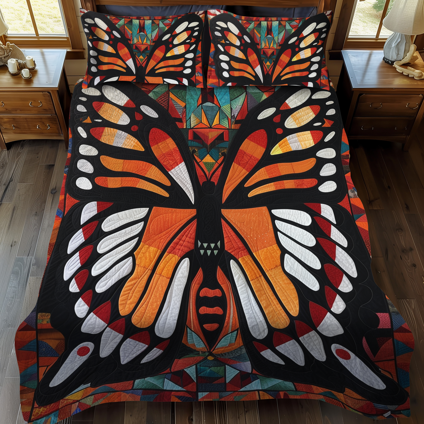 Dreamy Butterfly 3-Piece Quilted Bedding Set - Single (59" x 70")