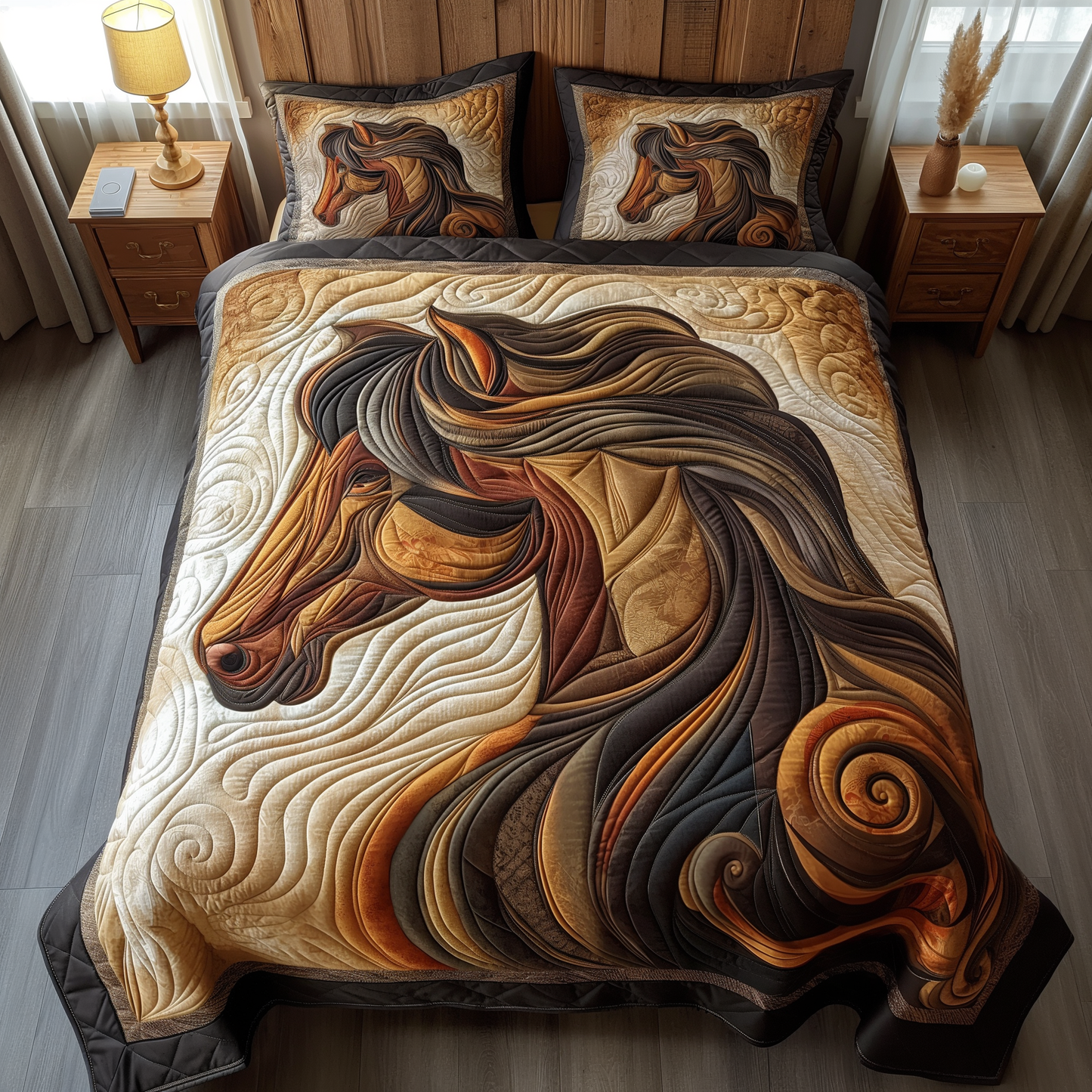 Dreamy Mane Horse Quilted Blanket - Throw (55" x 60")