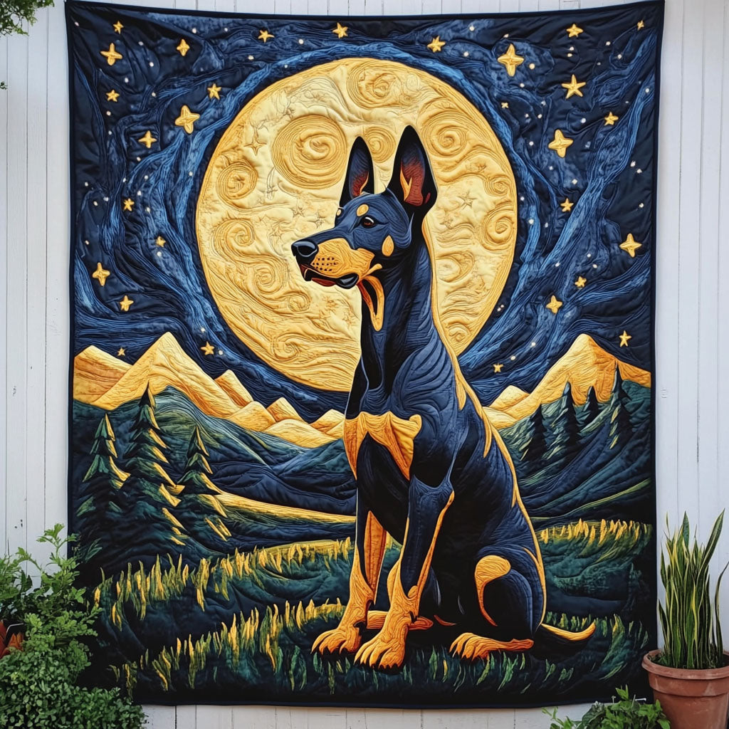 Dreamy Doberman Quilted Blanket - Baby (30" x 40")