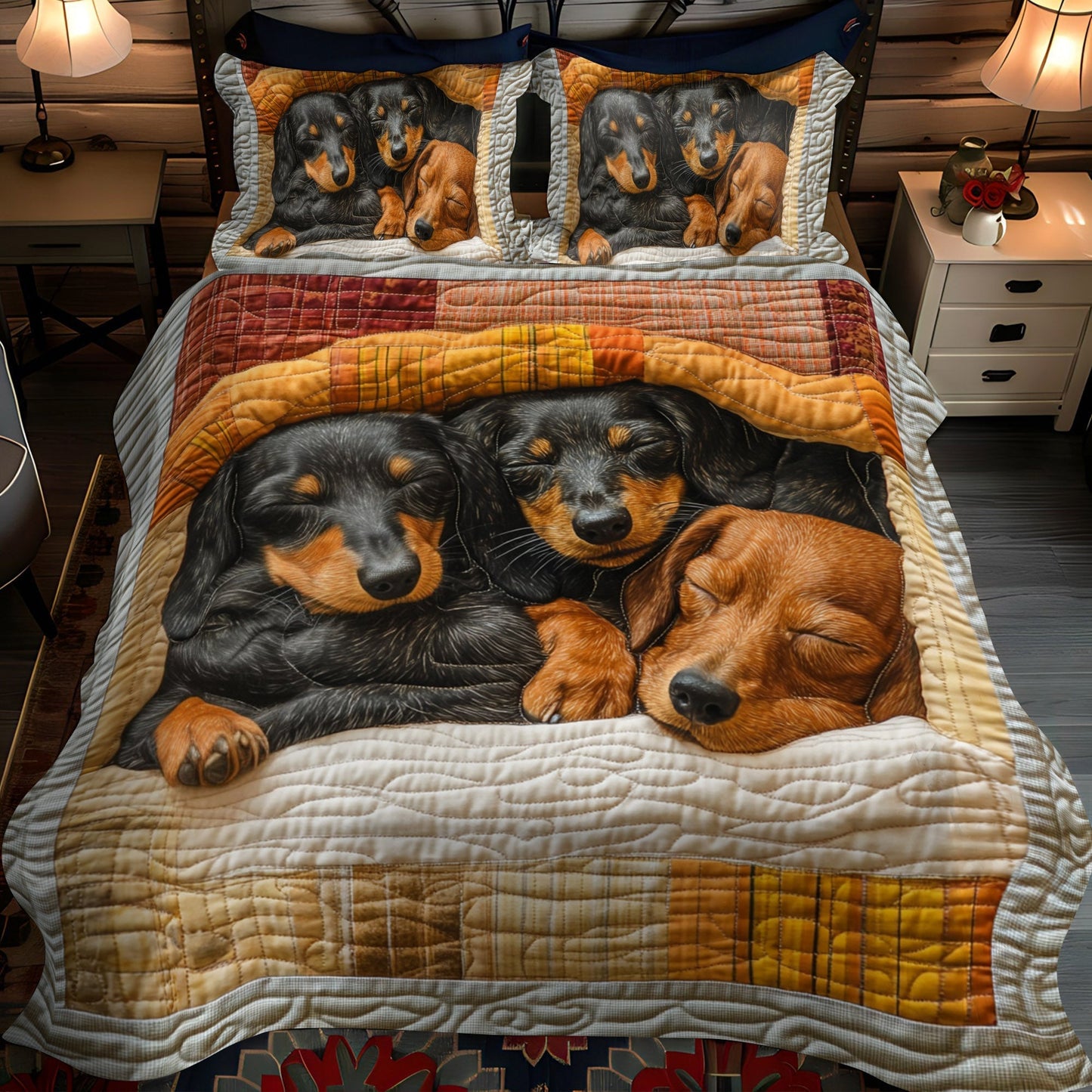 Dreamy Trio 3-Piece Quilted Bedding Set - Single (59" x 70")