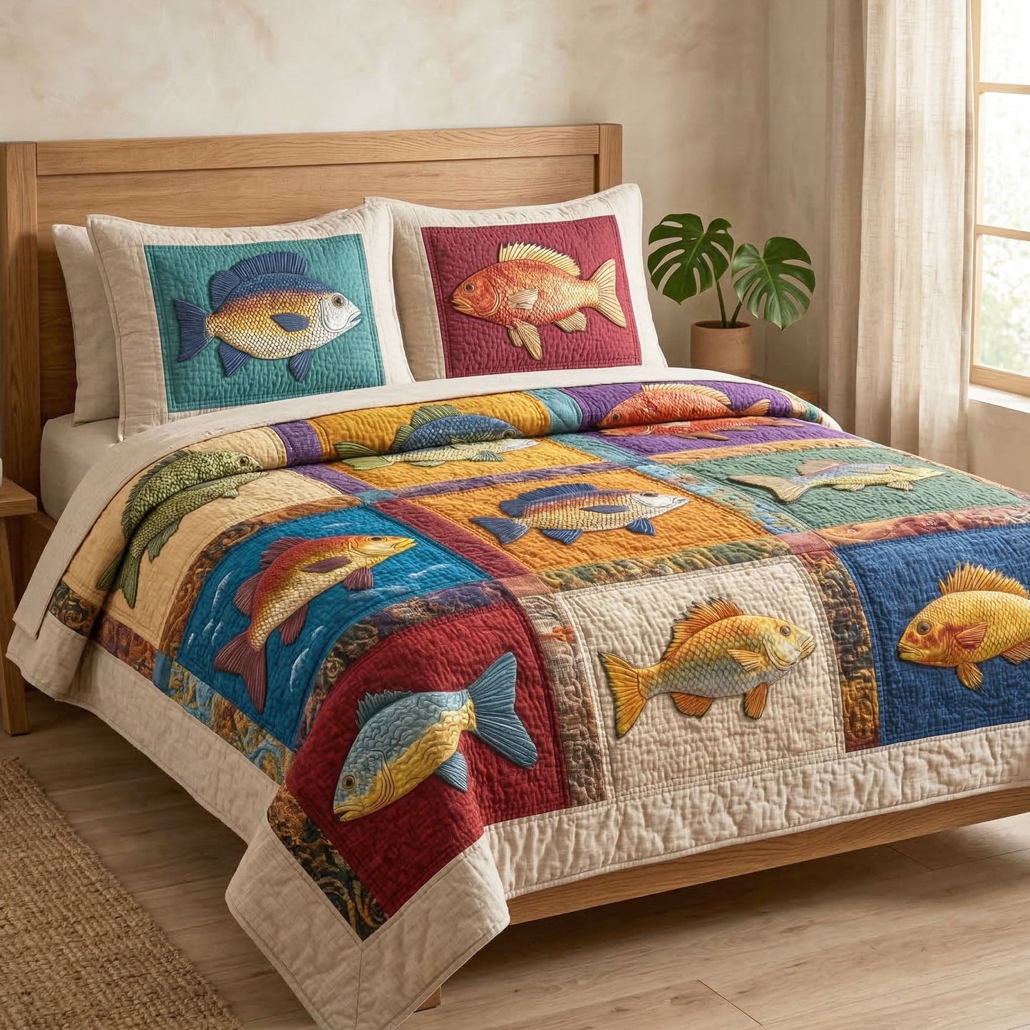 Drift Fisher 3-Piece Quilted Bedding Set - Single (59" x 70")