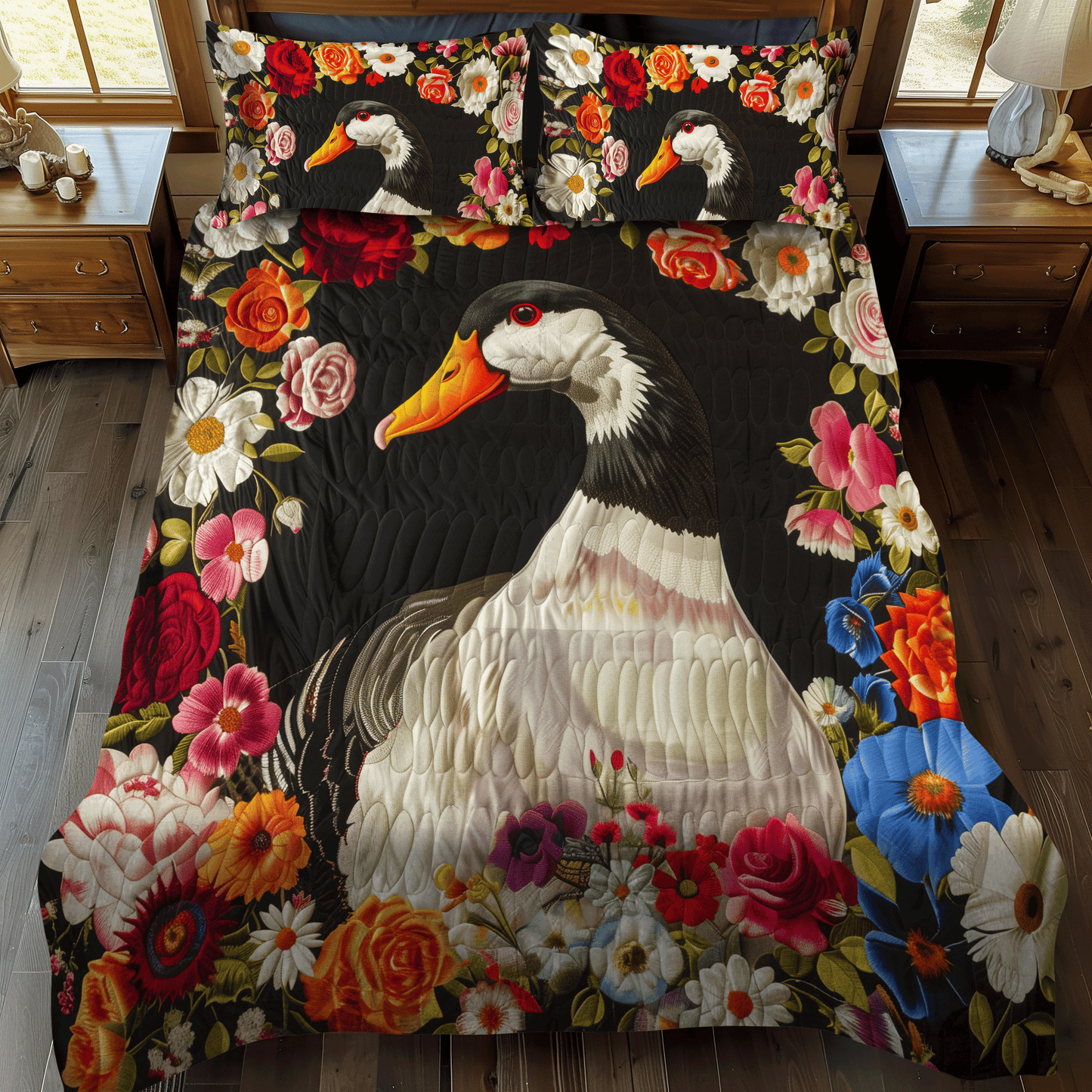 Duck Majesty 3-Piece Quilted Bedding Set - Single (59" x 70")
