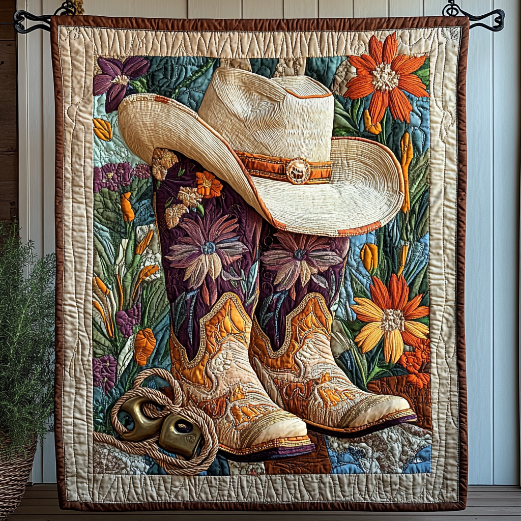 Dusty Trails Quilted Blanket - Throw (55" x 60")