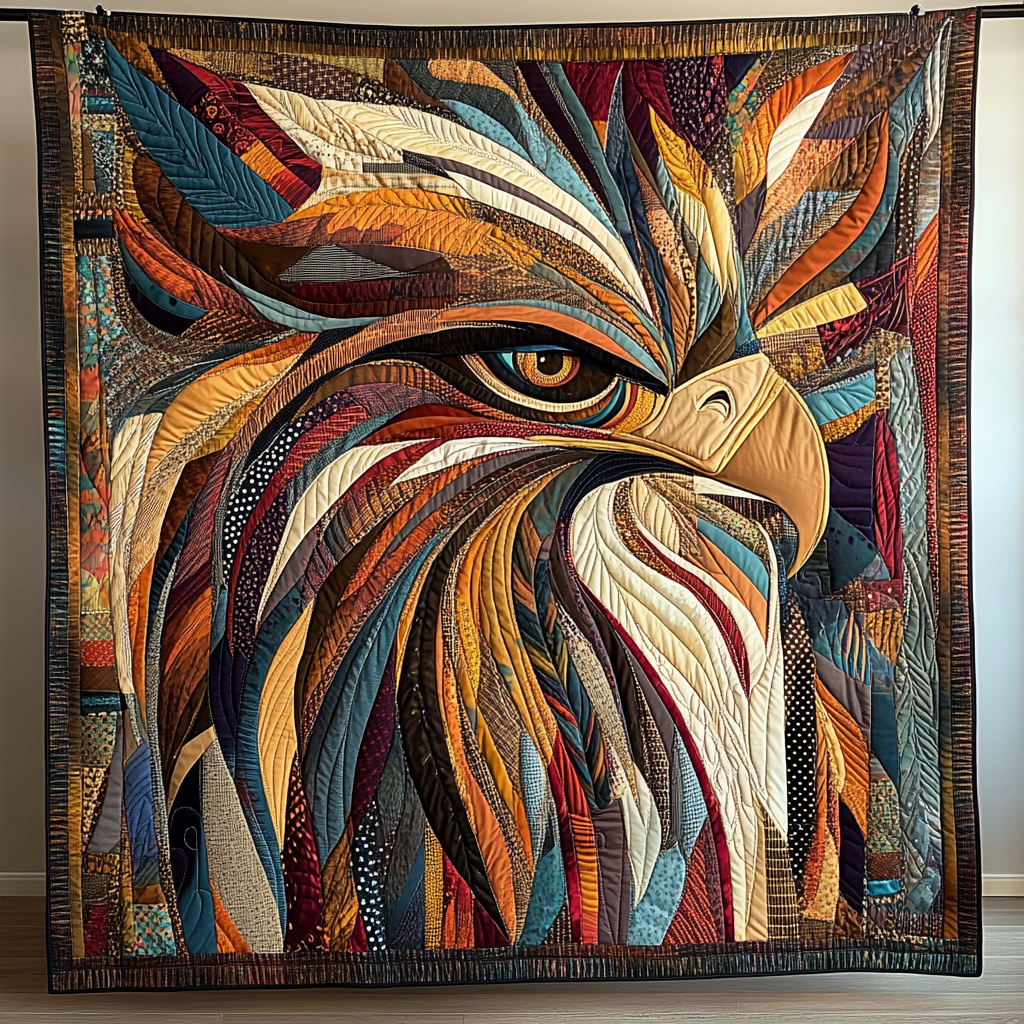 Eagle Native Quilted Blanket - Throw (55" x 60")