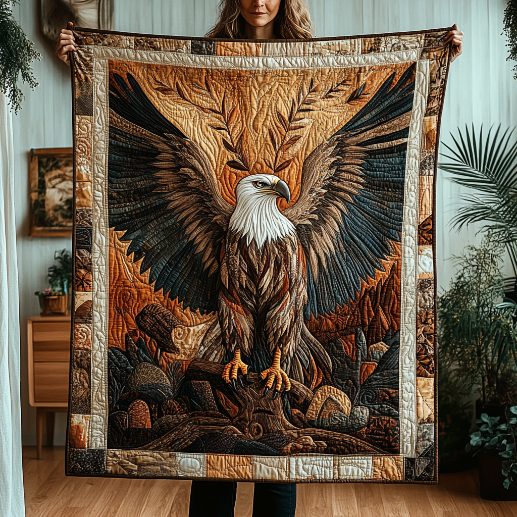 Eagle Vision Quilted Blanket - Throw (55" x 60")
