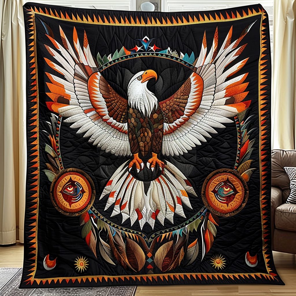 Eagle's Flight Quilted Blanket - Throw (55" x 60")