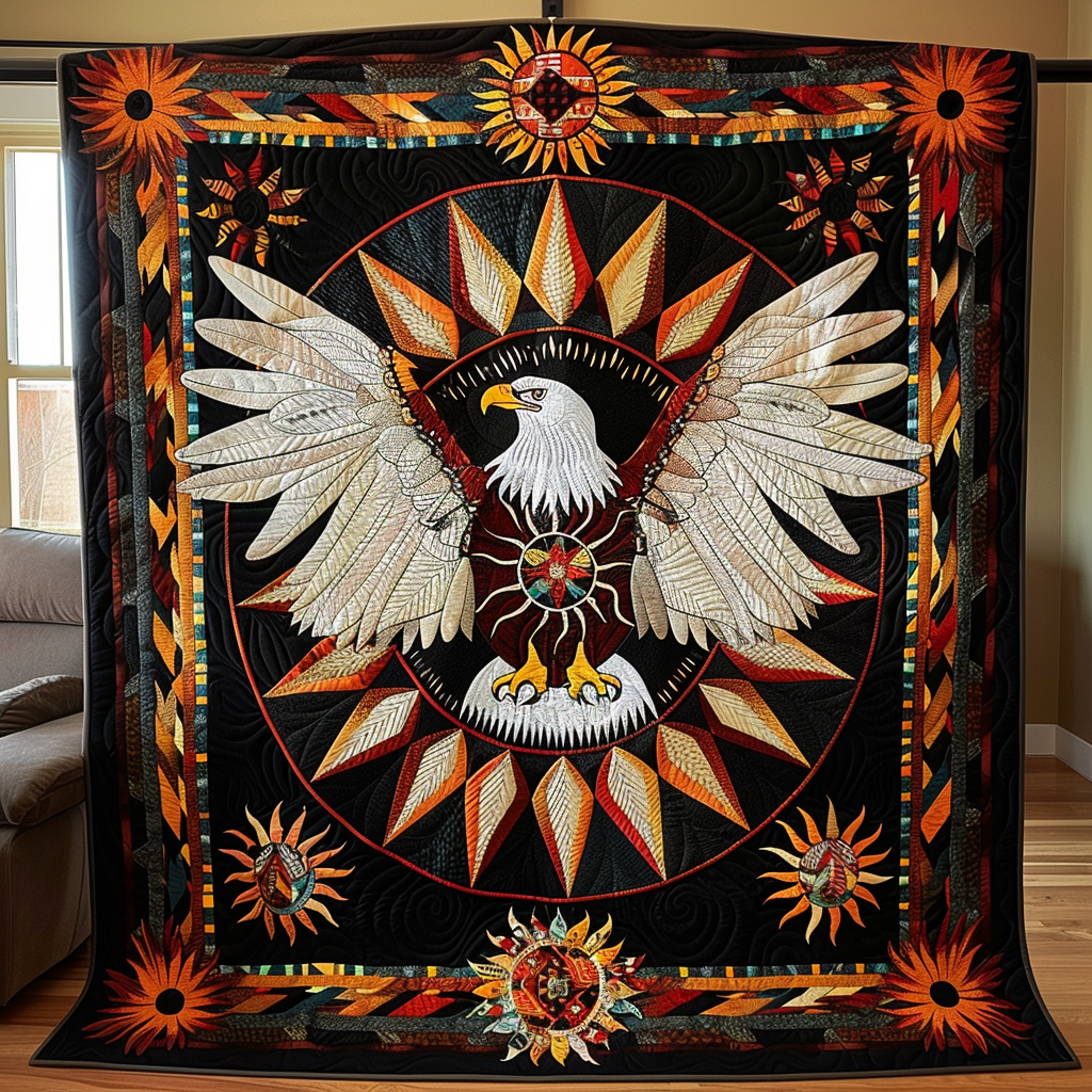 Eagle's Glory Quilted Blanket - Throw (55" x 60")