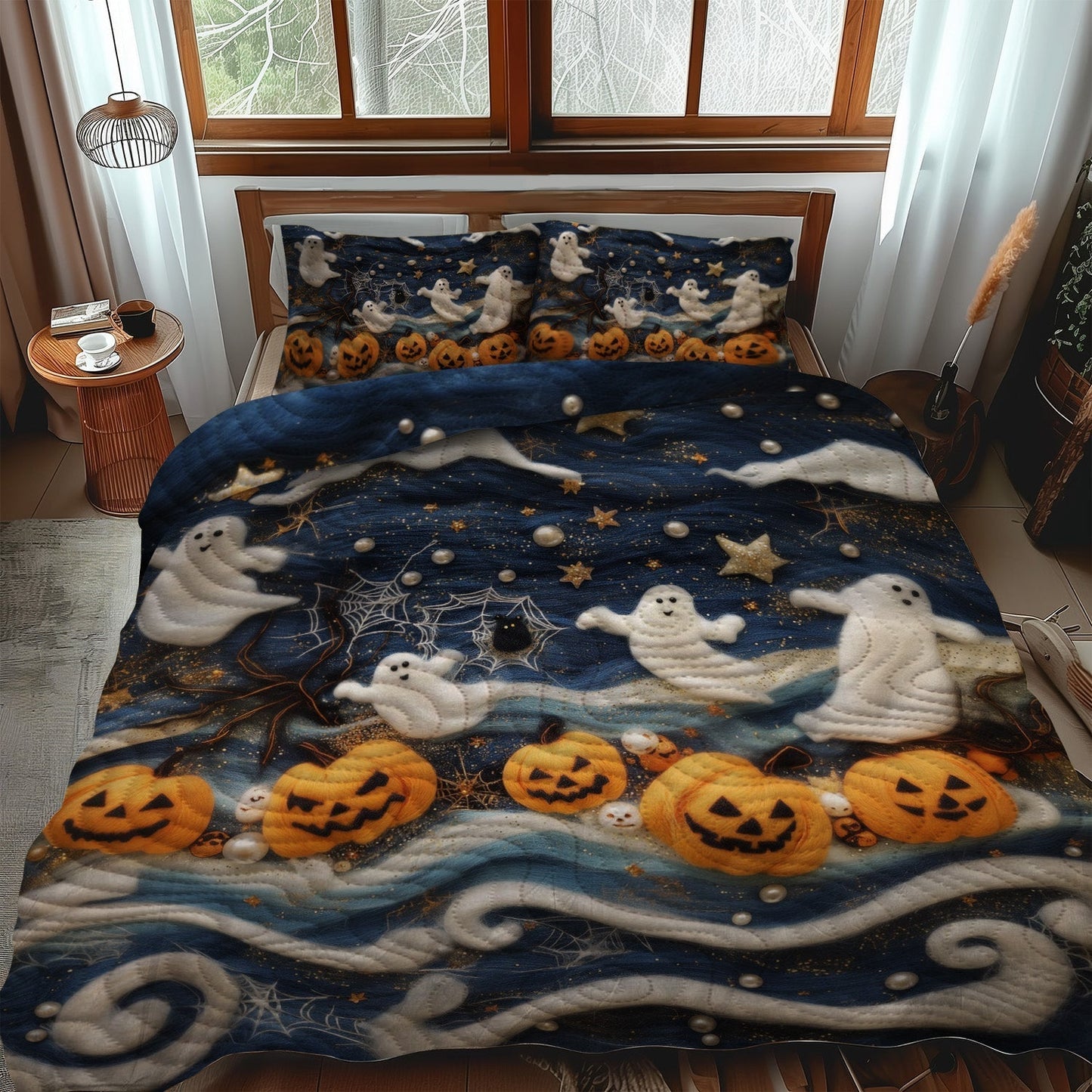 Eerie Enchantment 3-Piece Quilted Bedding Set - Single (59" x 70")
