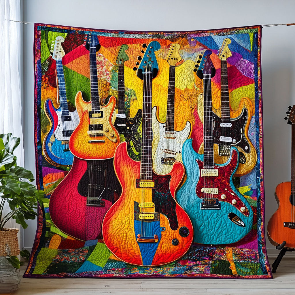 Electric Pulse Quilted Blanket - Throw (55" x 60")