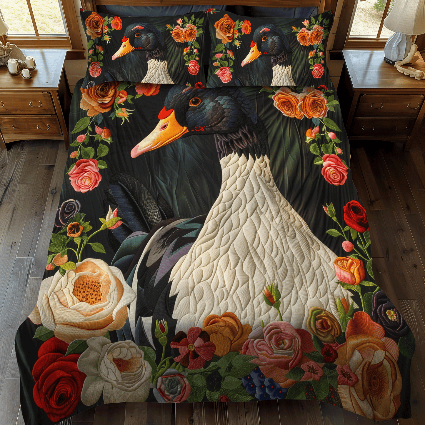 Elegant Duck 3-Piece Quilted Bedding Set - Single (59" x 70")