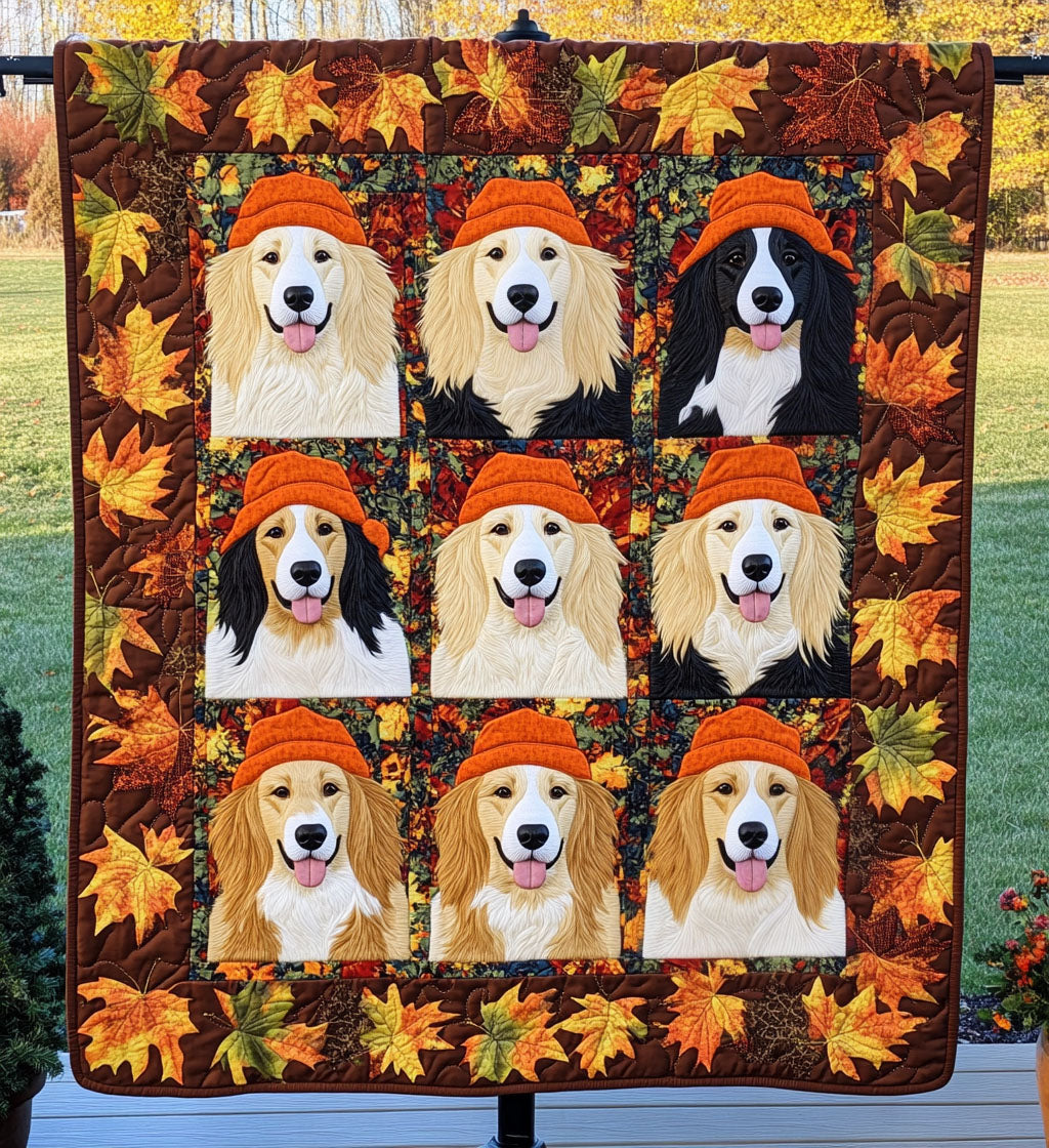 Elegant Collies Quilted Blanket - Throw (55" x 60")