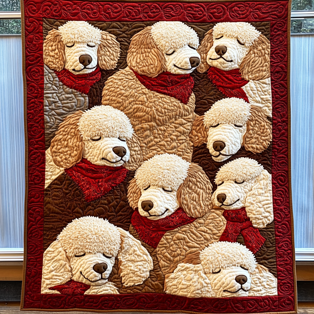 Elegant Curls Quilted Blanket - Throw (55" x 60")