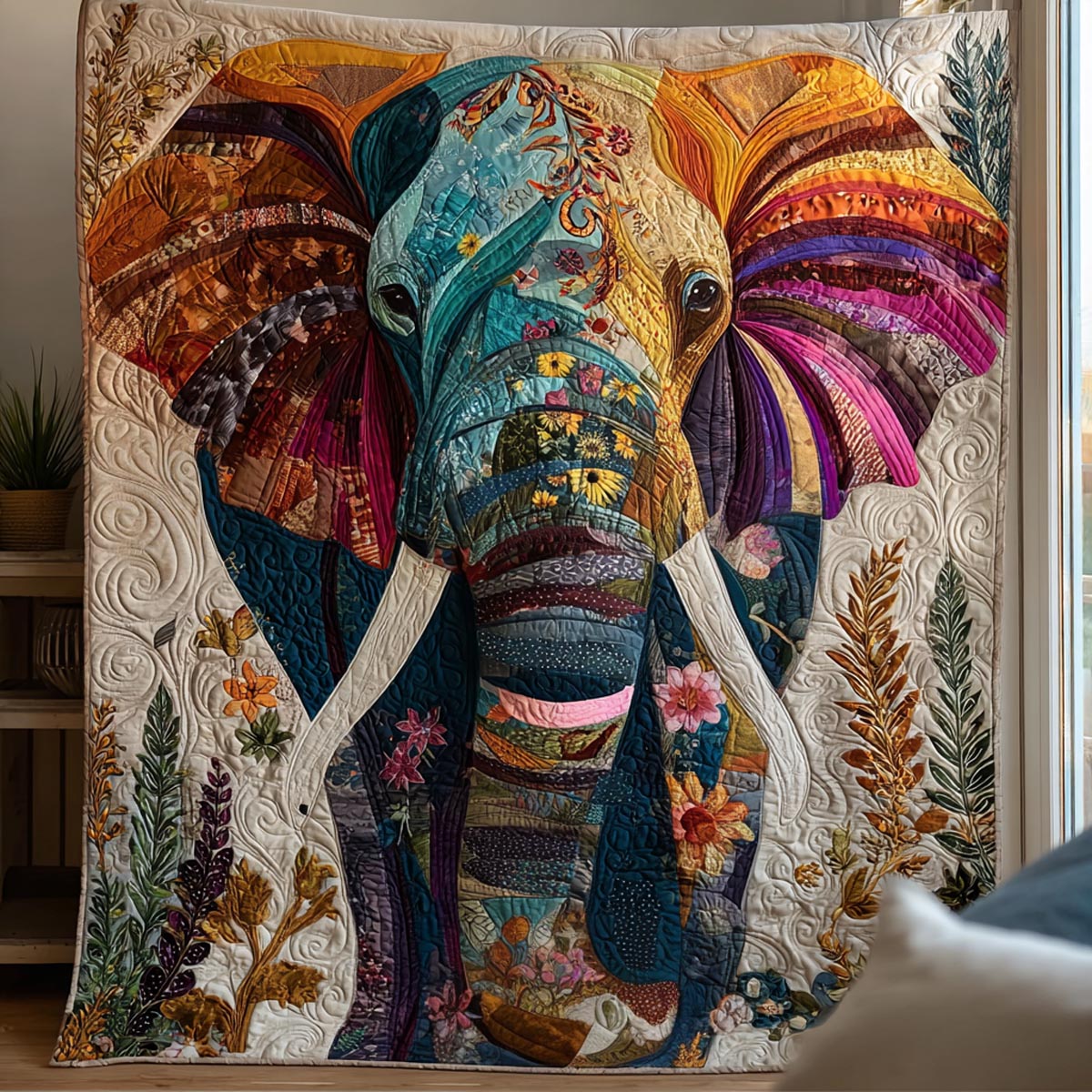 Elephant Blessing Quilted Blanket - Baby (30" x 40") - Pack 1