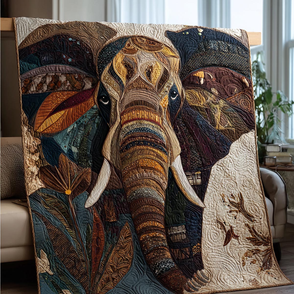 Elephant Garden Quilted Blanket - Baby (30" x 40") - Pack 1
