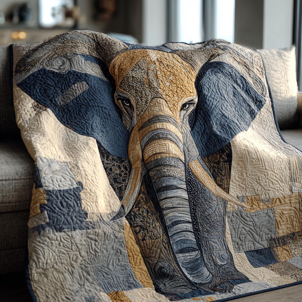 Elephant Harmony Quilted Blanket - Baby (30" x 40") - Pack 1