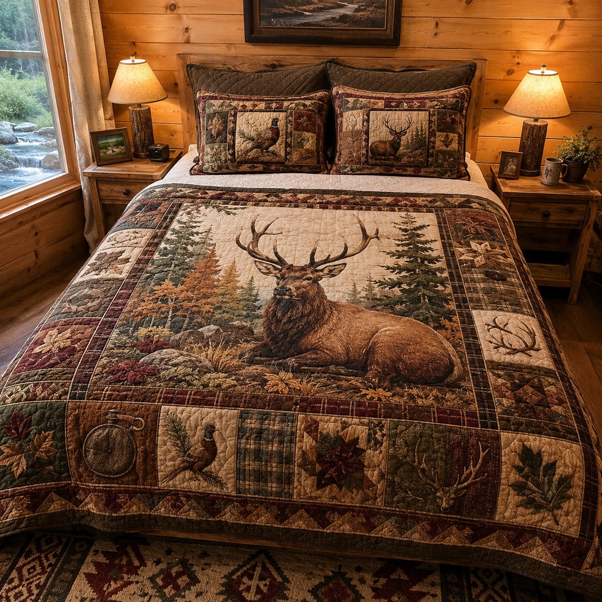 Elk Ridge 3-Piece Quilted Bedding Set - Single (59" x 70")