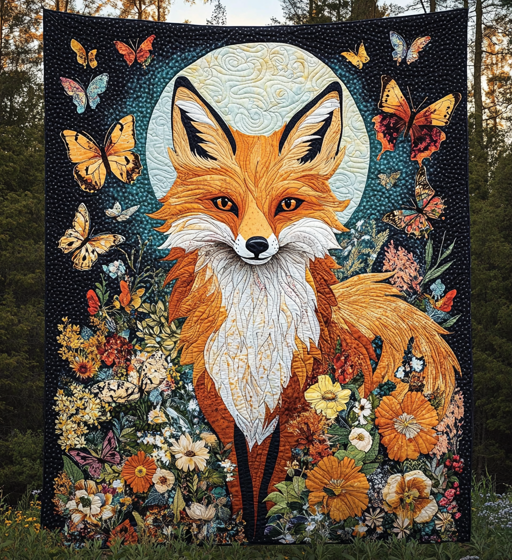 Ember Gaze Quilted Blanket - Throw (55" x 60")