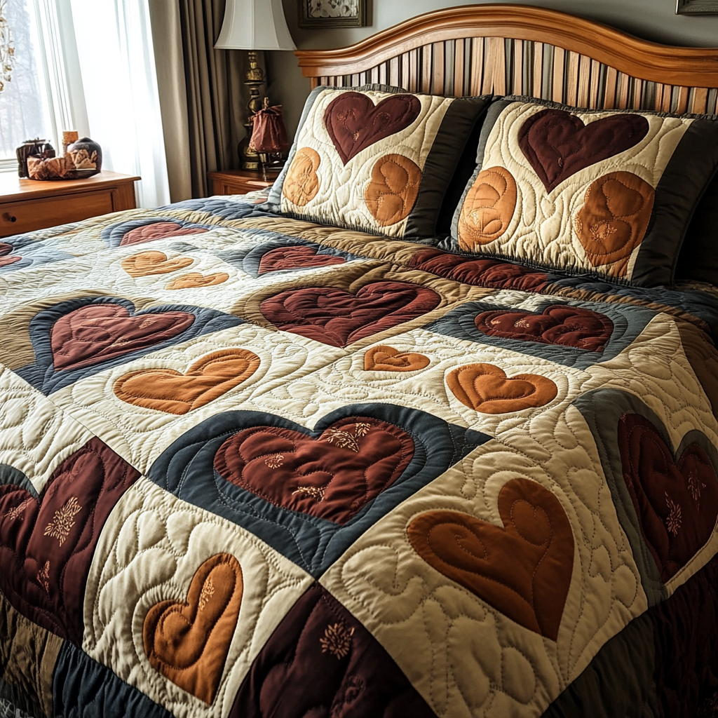 Embrace Elegance 3-Piece Quilted Bedding Set - Single (59" x 70")