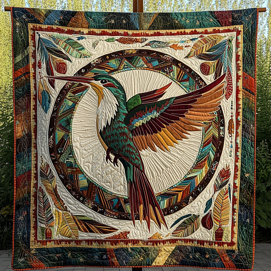 Emerald Spirit of the Skies Quilted Blanket - Throw (55" x 60")