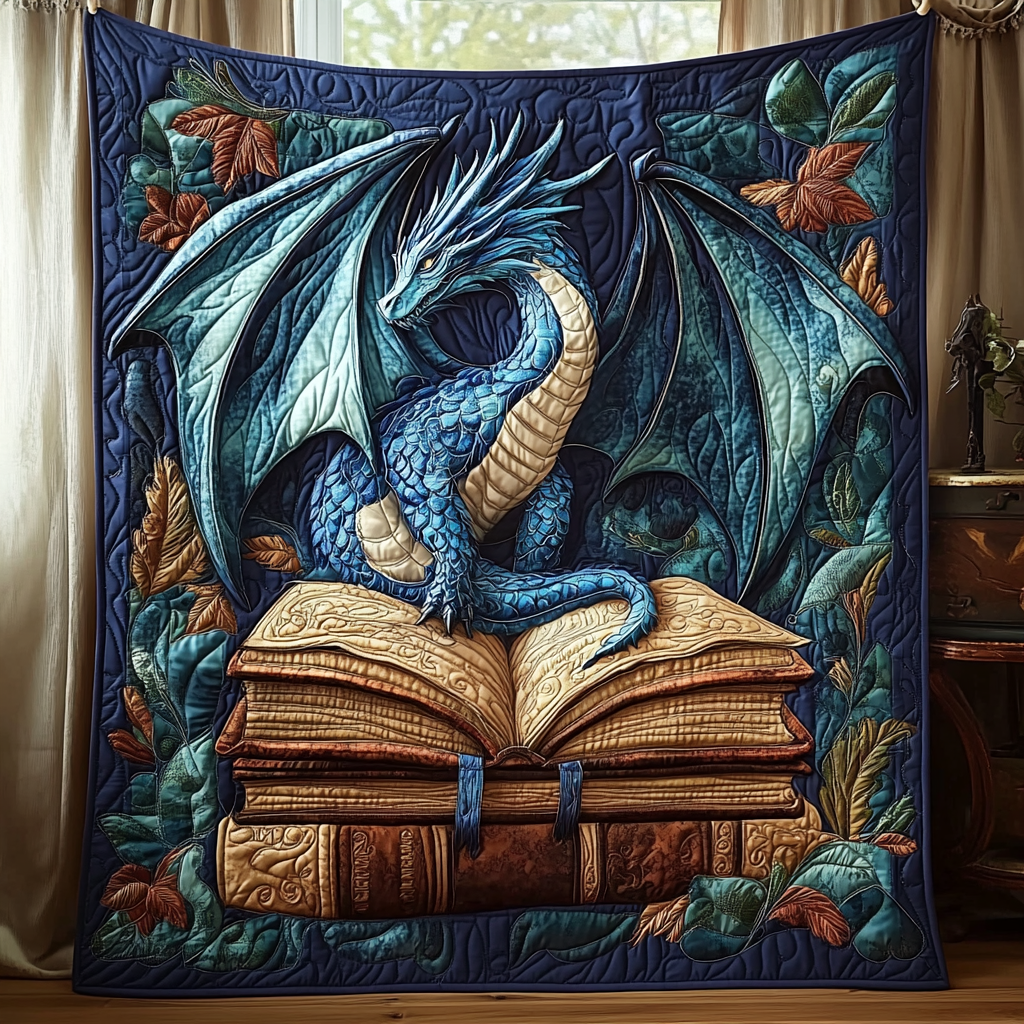 Emerald Wings Quilted Blanket - Throw (55" x 60")