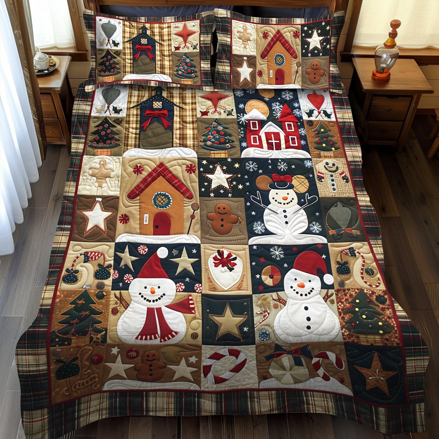 Enchanted Christmas 3-Piece Quilted Bedding Set - Single (59" x 70")