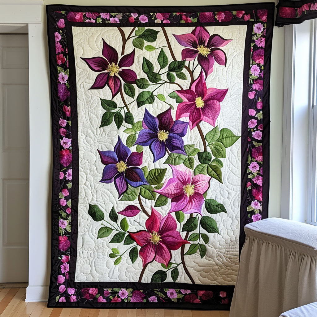Enchanted Floral Quilted Blanket - Throw (55" x 60")